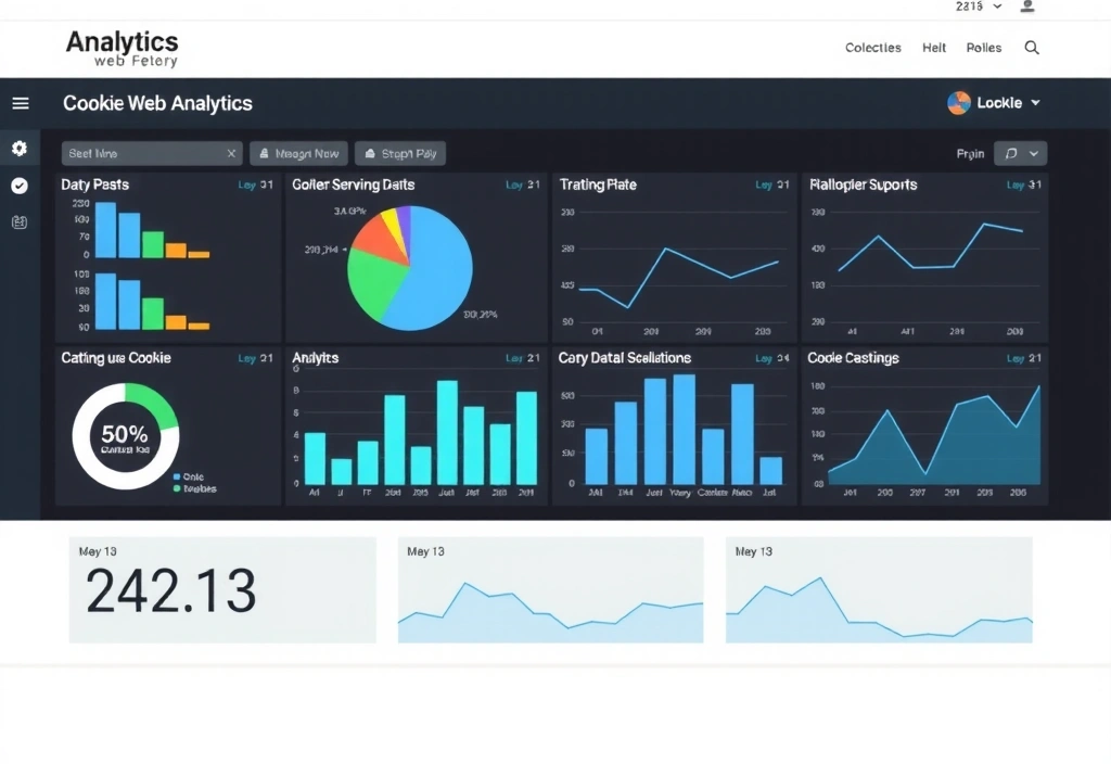 Dashboard de análisis web y métricas de cookies